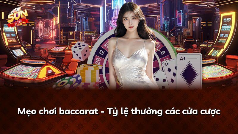 Mẹo chơi baccarat - Tỷ lệ thưởng các cửa cược